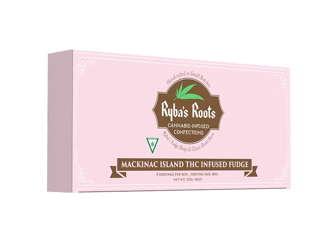 Photograph of product: Ryba's Roots TH-oui Infused Mackinac Island Chocolate Fudge 100mg