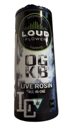 Photograph of product: MI Loud Flower OGKB 2.1 Live au chocolat Rosin Disposable 0.5g