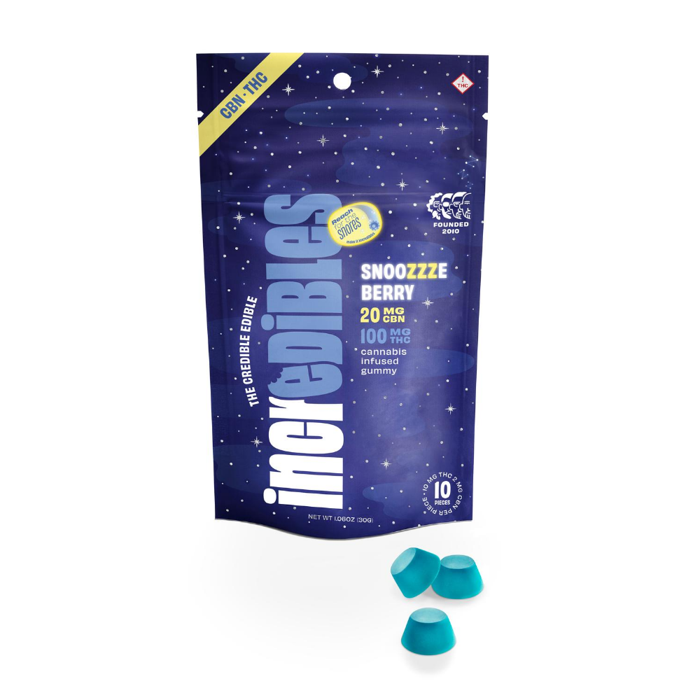 Photograph of product: Snoozzzeberry | 5:1 TH-oui:CBN | 10 x 10mg