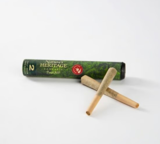 Photograph of product: Nature's Heritage Lamb's Bread (S) Preroll .5g 2pk
