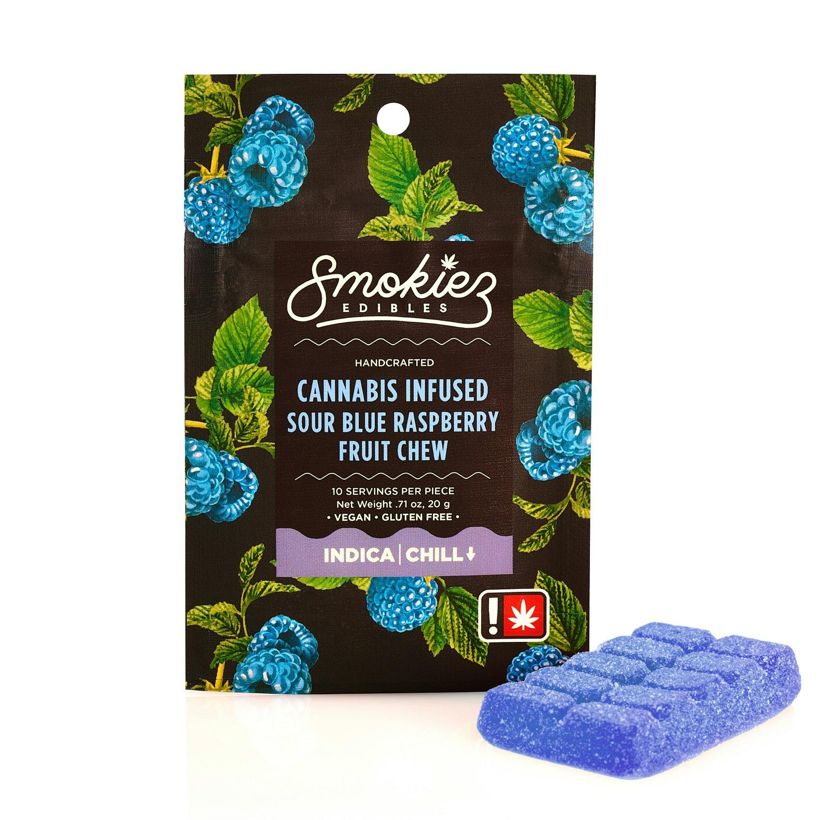 Photograph of product: Smokiez SINGLE SCORE Blue Raspberry