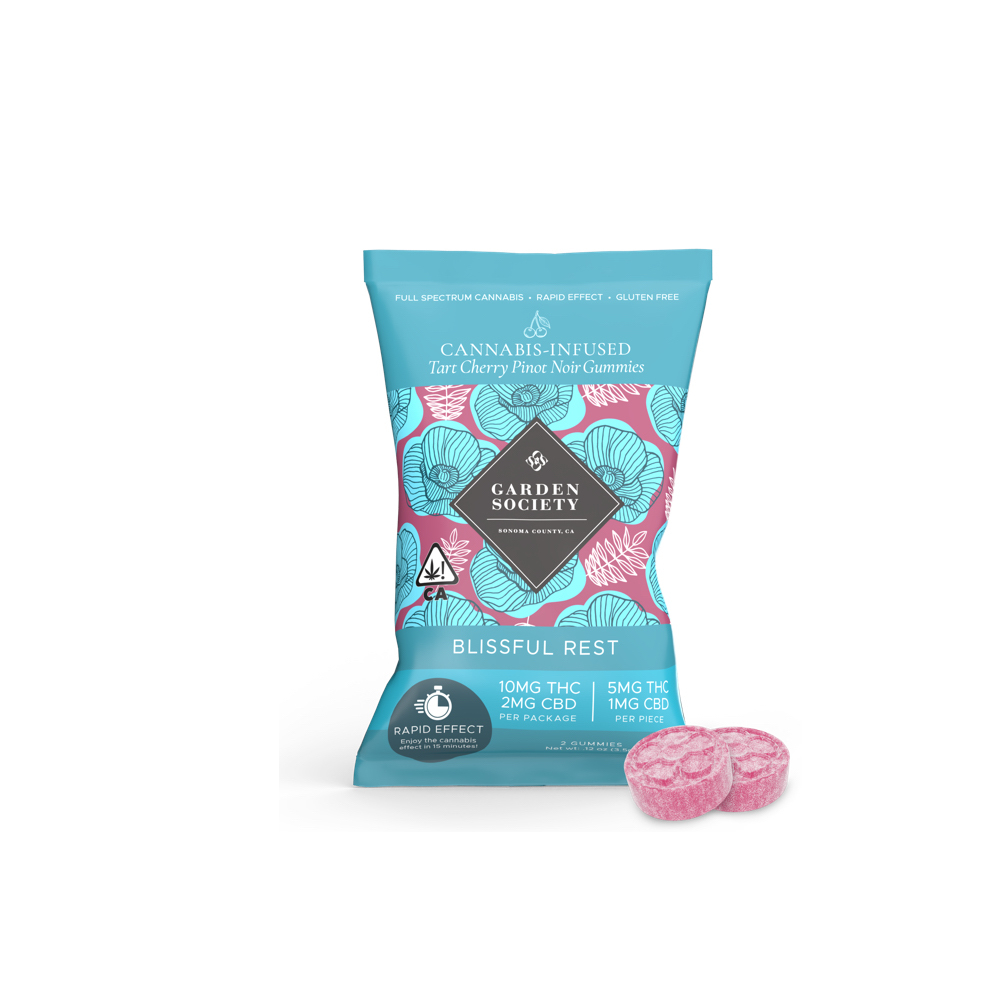 Photograph of product: Tart Cherry Pinot Noir Blissful Rest Gummies 2 Count