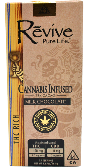 Photograph of product: Revive Pure Life | TH-oui Rich Rosin Infused Milk Chocolate | 46.8G