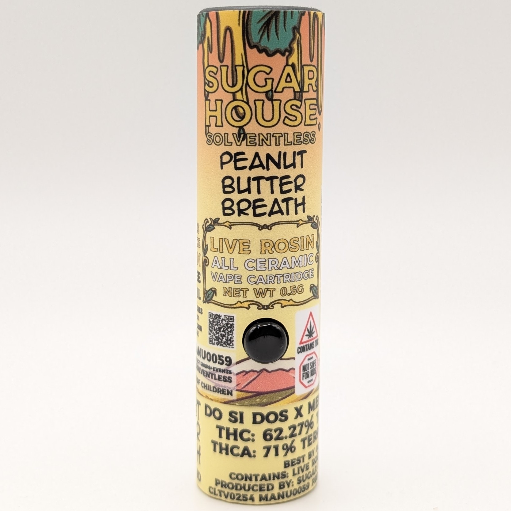 Photograph of product: Peanut Butter Breath .5g Live Rosin Cart