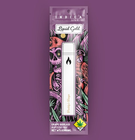 Photograph of product: Freddy Fuego - Grape Qoolaid - Liquid Gold Disposable