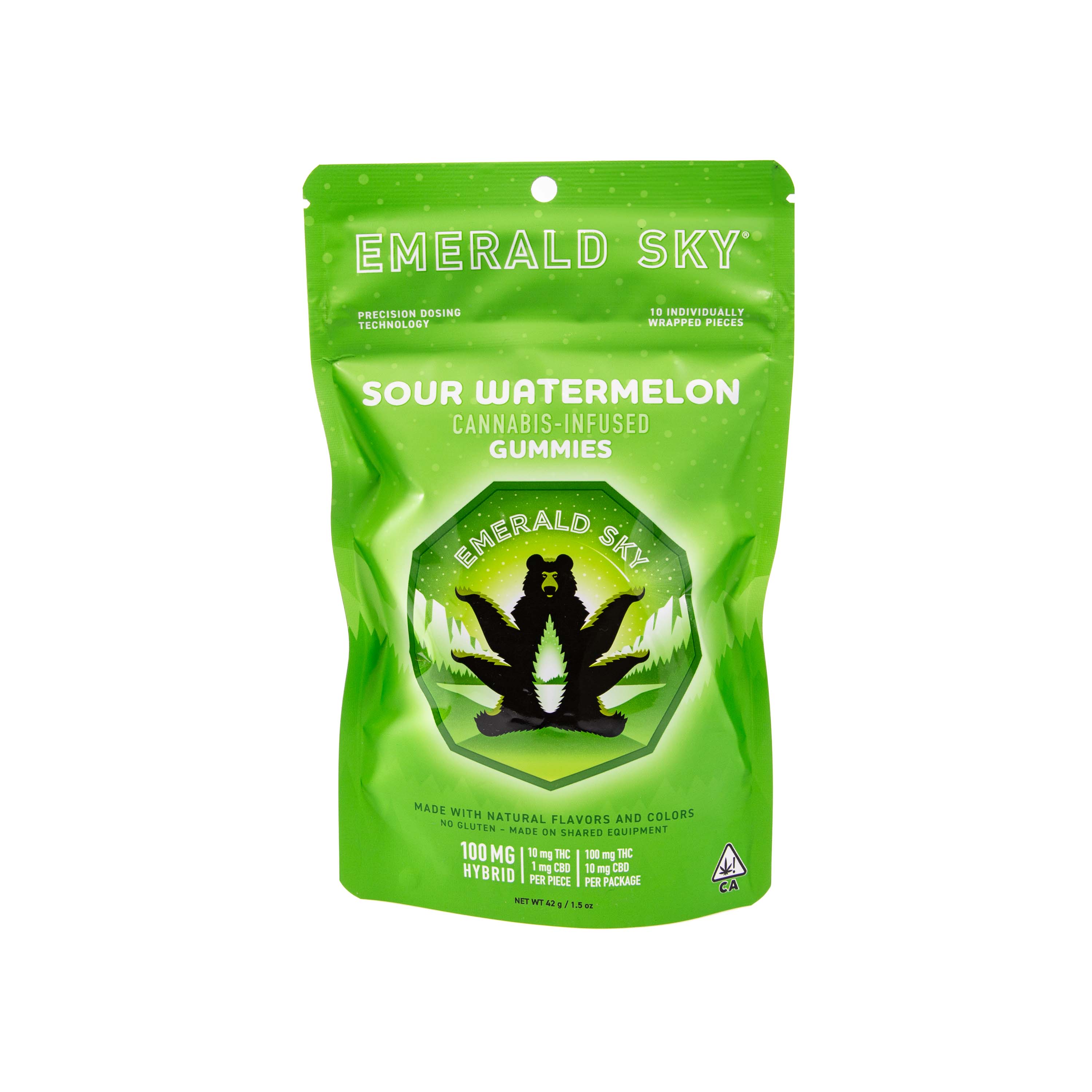 Photograph of product: Emerald Sky | Sour Watermelon Gummies (100mg TH-oui)