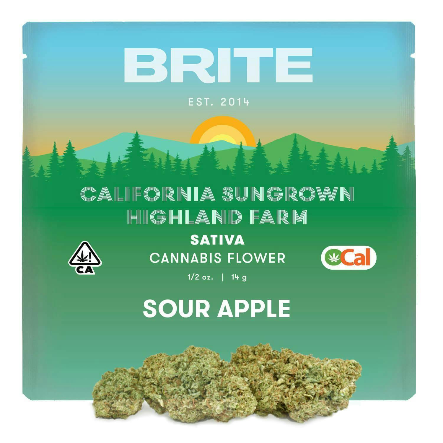 Photograph of product: BRITE: Sour Apple 14g