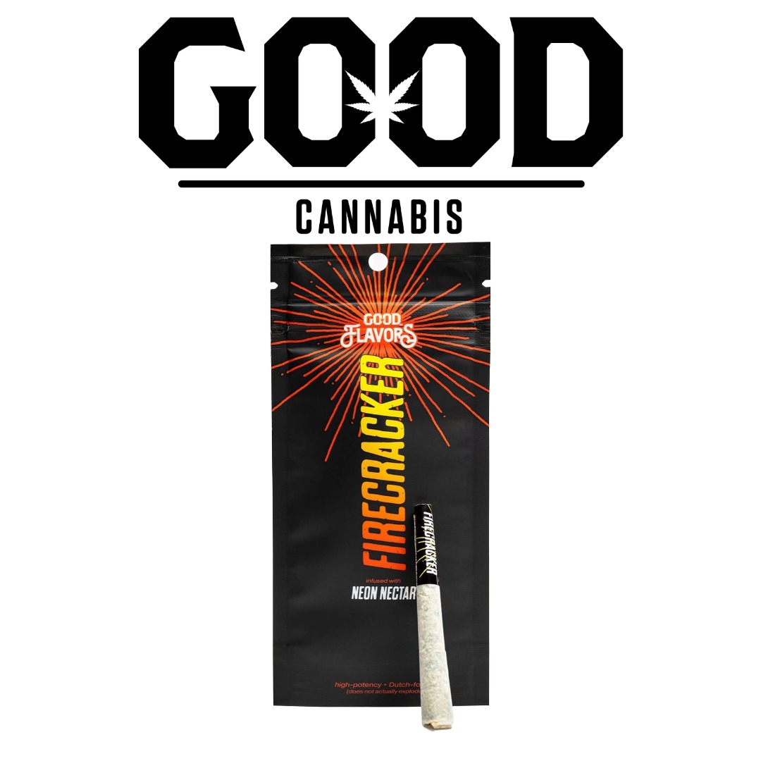 Photograph of product: Neon Nectar Firecracker Distillate Infused Preroll (Oui'd) - 0.6g