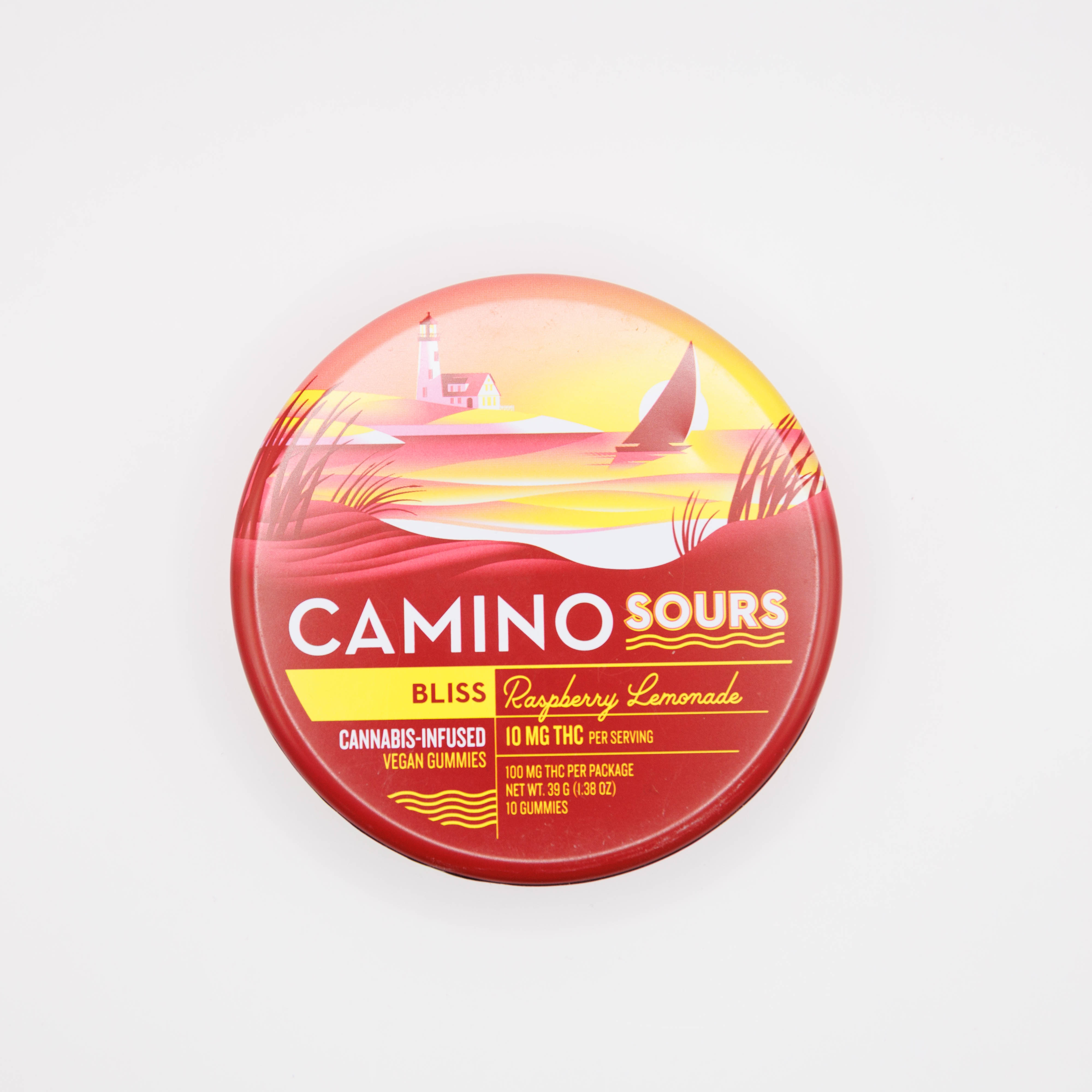 Photograph of product: Camino Sours | Raspberry Lemonade | 1:1 | 100mg