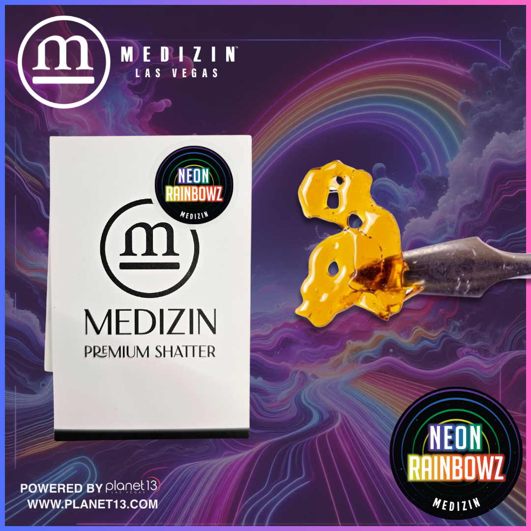 Photograph of product: Neon Rainbowz .5g Shatter