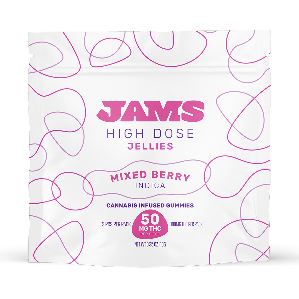Photograph of product: High Dose Mixed Berry Gummies 100mg (2-Pack | 50mg Each)