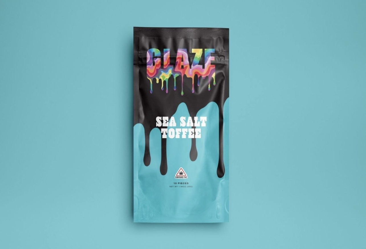 Photograph of product: GLZ | Sea Salt Toffee Bar | 200mg TH-oui