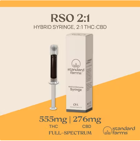 Photograph of product: Standard Farms | RSO 2:1 TH-oui:CBD | 1g Syringe