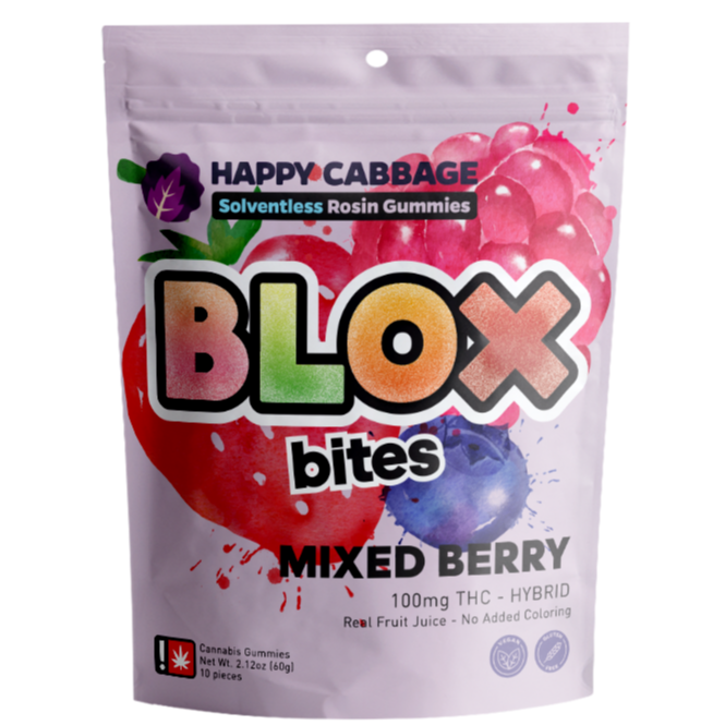 Photograph of product: Happy Cabbage > Multipack Rosin Gummies 100mg > Mixed Berry