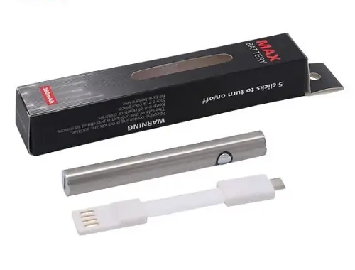 Photograph of product: Max 380mAh Preheat Silver Battery