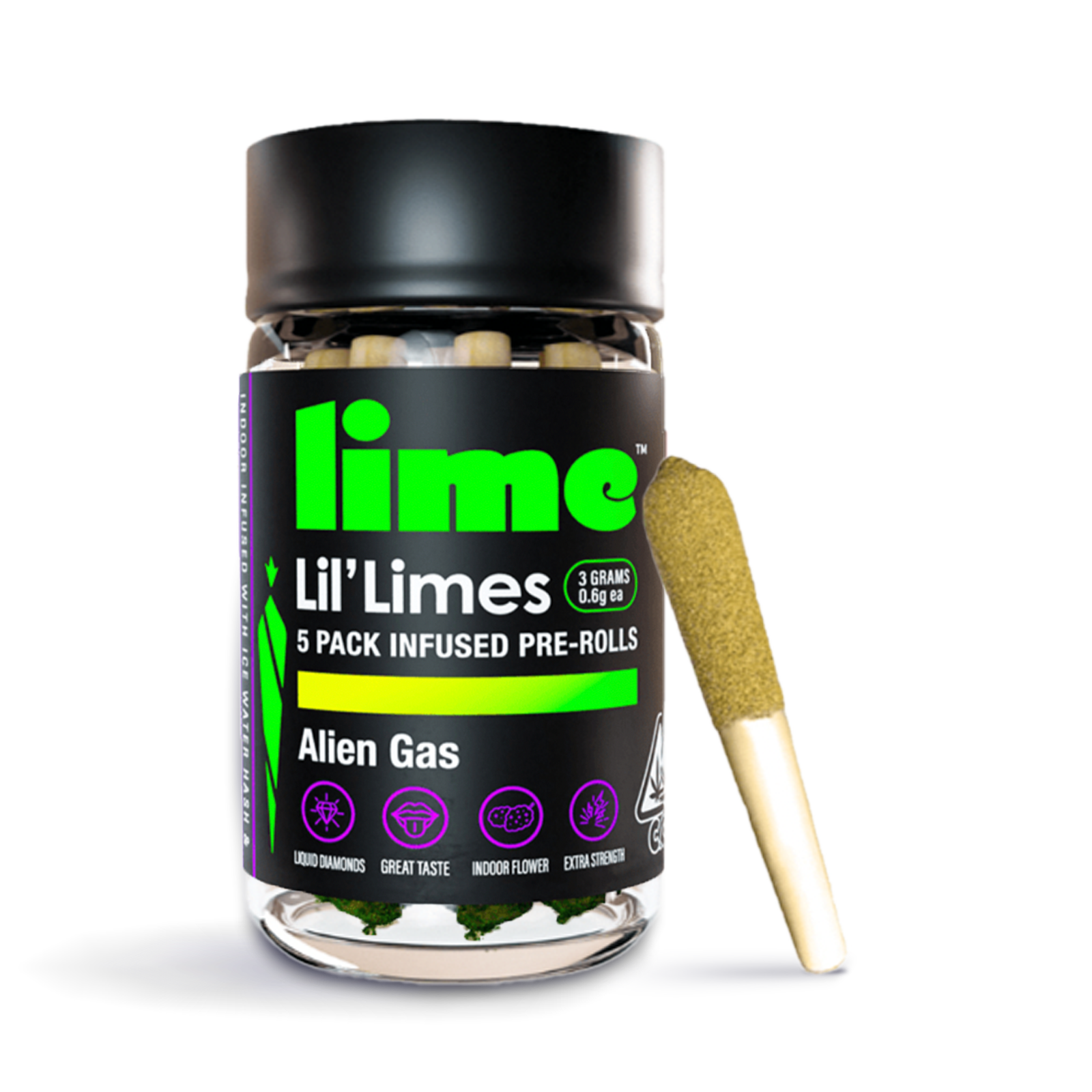 Photograph of product: Alien Gas Lil' Limes Infused Pre-Roll 5-pack | 3g