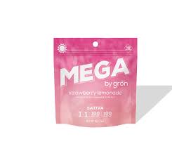 Photograph of product: 1:1 CBC/TH-oui Strawberry Lemonade 100MG Mega Pearl (Gron)