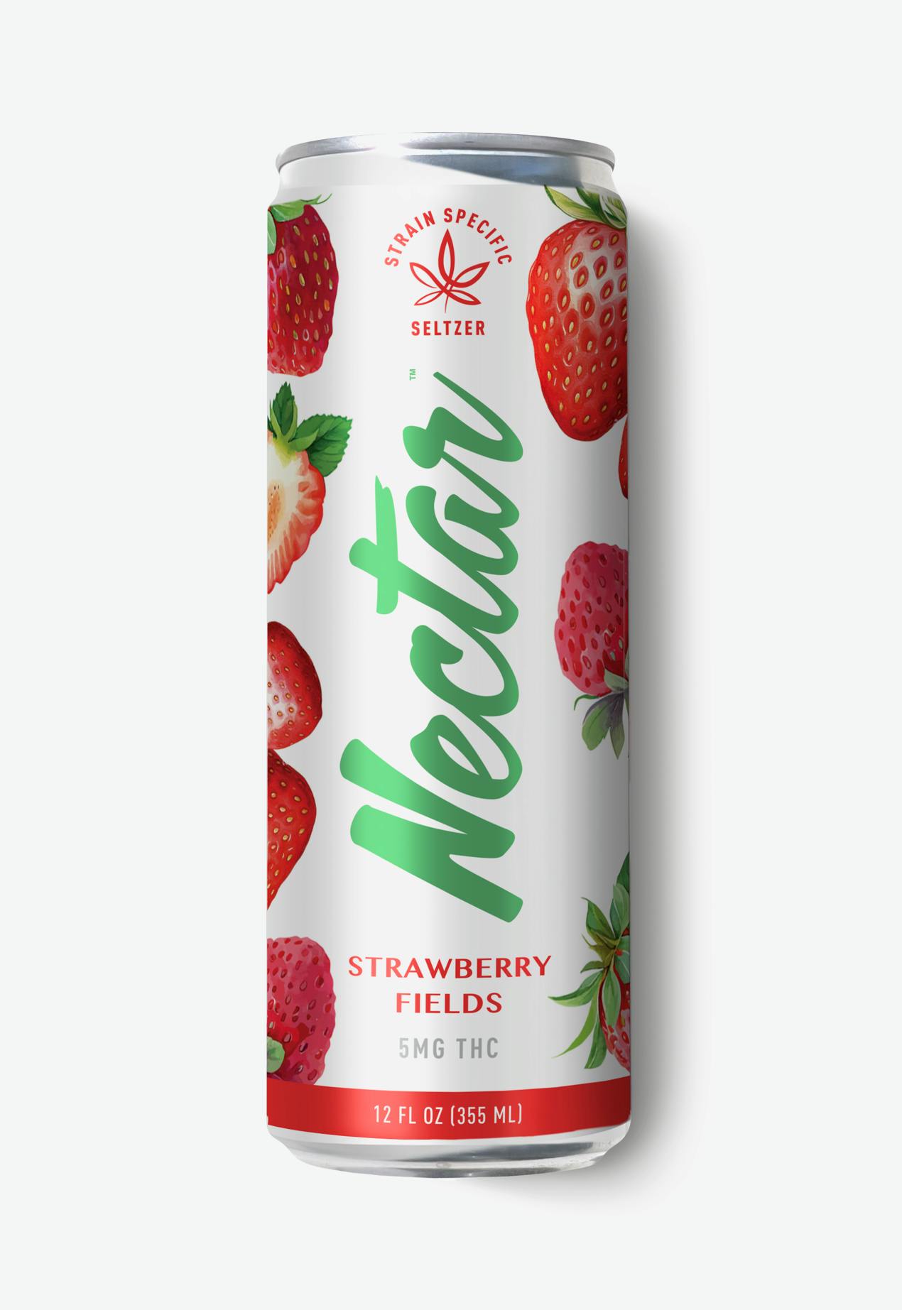 Photograph of product: Strawberry Fields | Infused Seltzer | 5mg