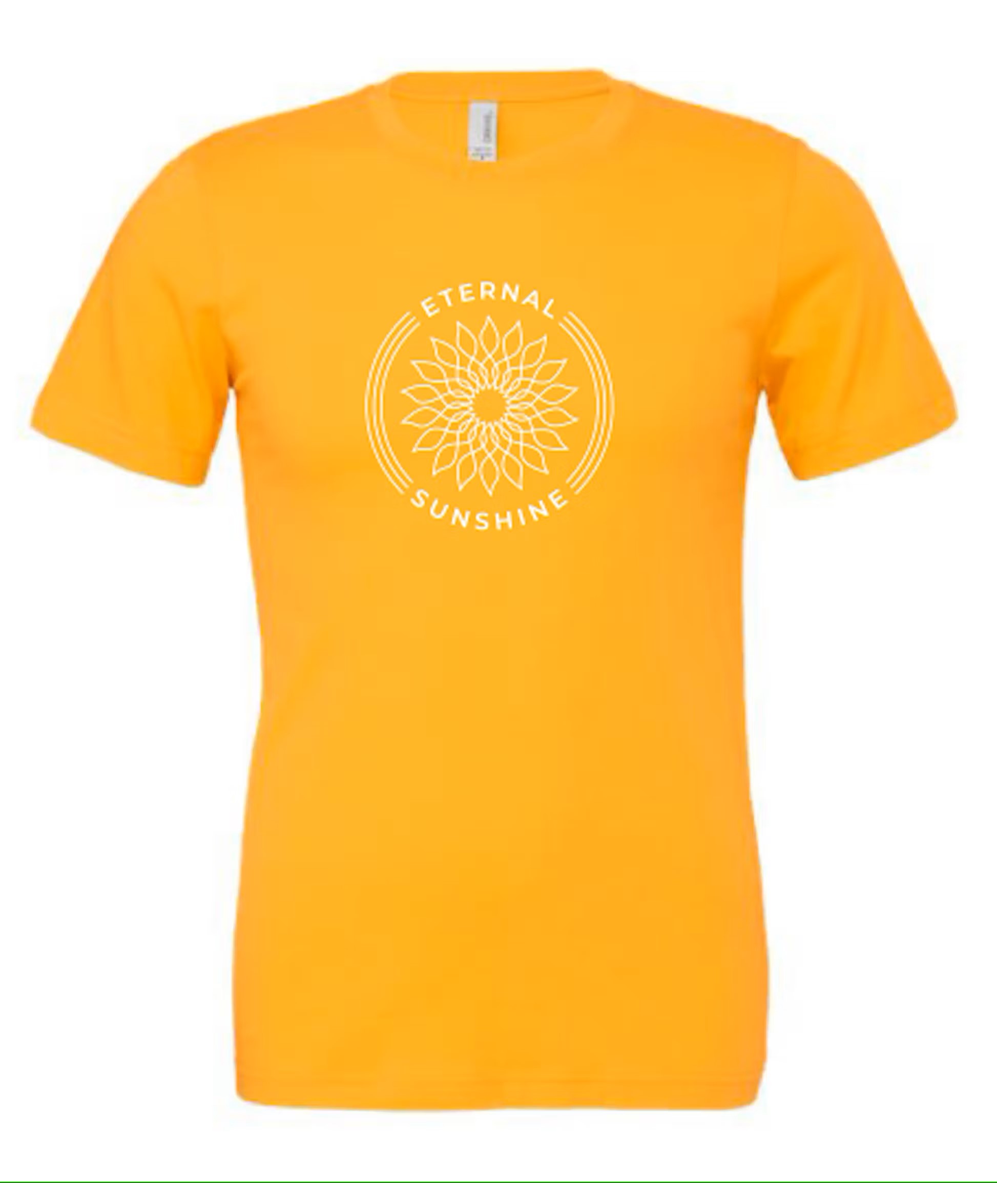 Photograph of product: Eternal Sunshine | Gold/White Unisex T-Shirt Small