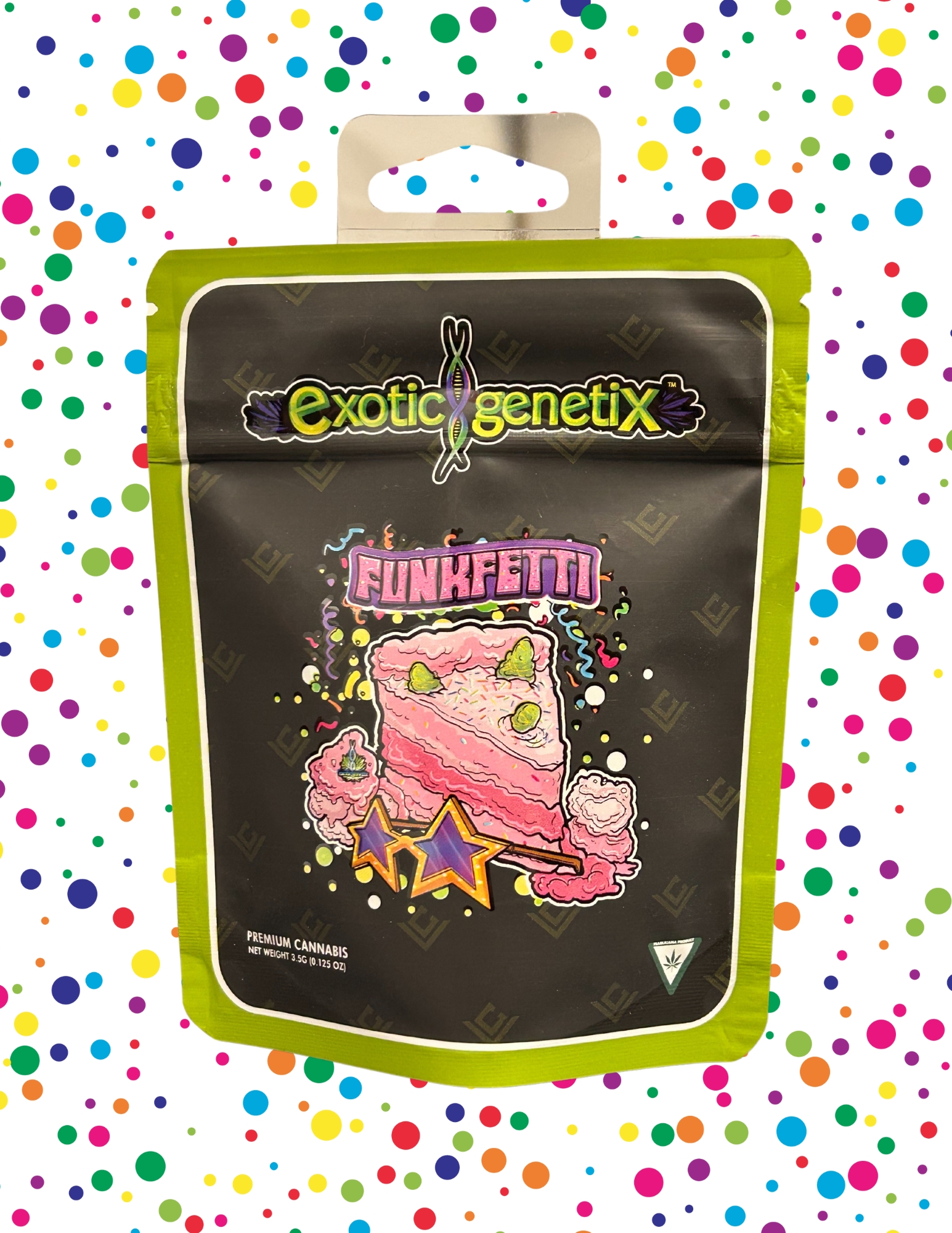 Photograph of product: Exotic Genetix - Prepack - Funkfetti - 3.5g