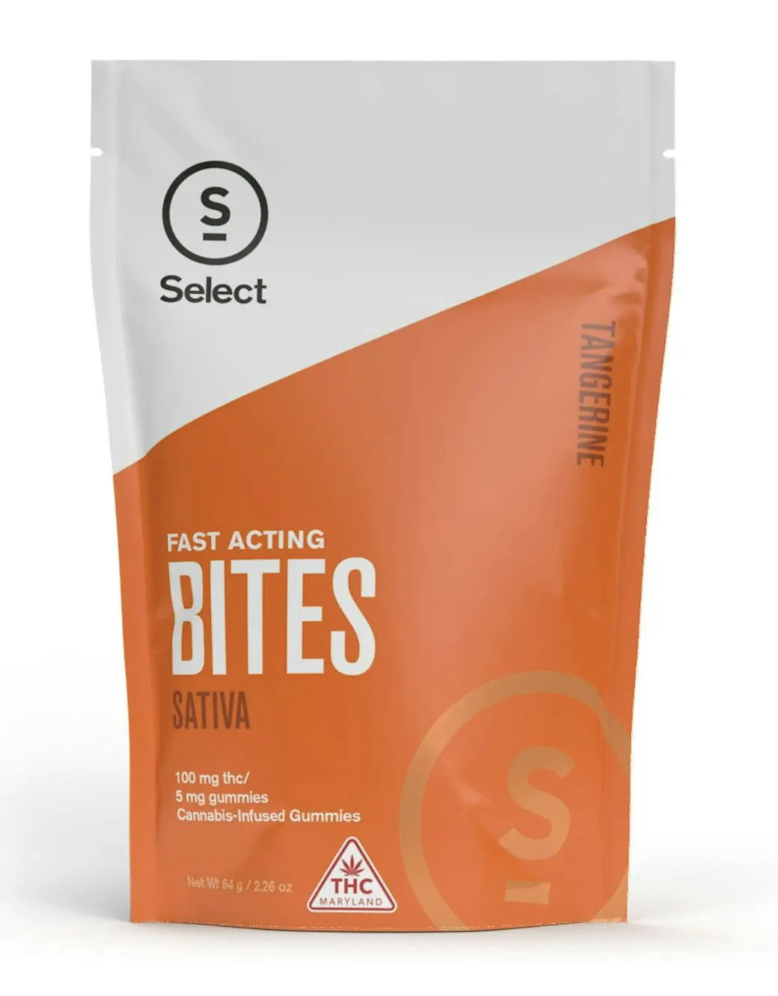Photograph of product: 100mg Select Nano Bites | Tangerine (Oui'd)