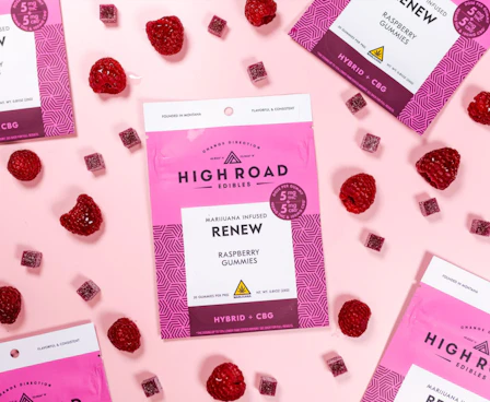 Photograph of product: Gummies | 1:1 Renew Raspberry | 100mg