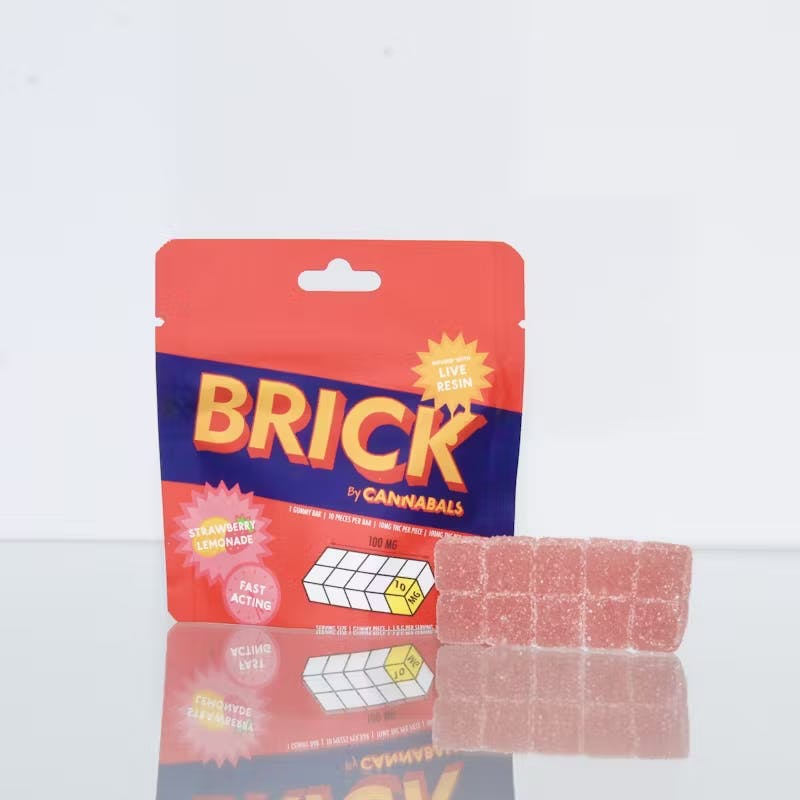 Photograph of product: Cannabals | Brick | Gummies 10 Pack | Lychee | 100mg