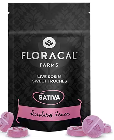 Photograph of product: 10ct/10mg Live Rosin Troches (Raspberry Lemon)