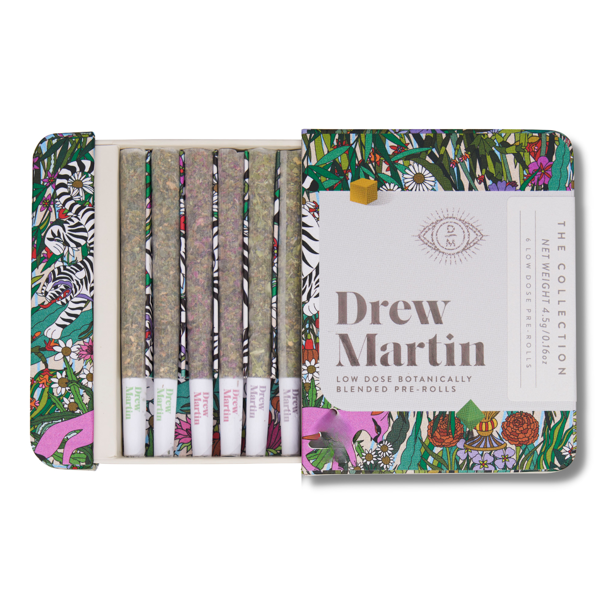 Photograph of product: Drew Martin | Ginger Infused | Oui'd | Pre-Roll | 6 Pack | 4.5g