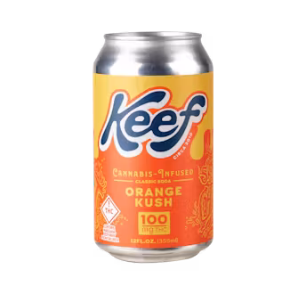 Photograph of product: Keef Xtreme Drink Orange Kush 100mg