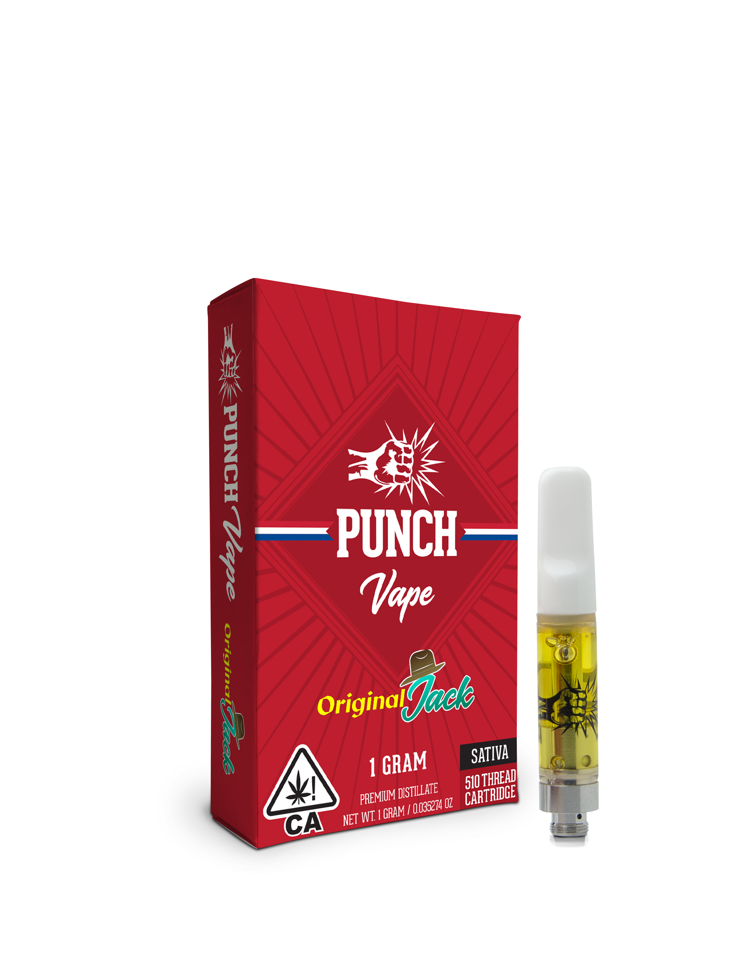 Photograph of product: PUNCH VAPE CARTRIDGE - ORIGINAL JACK 1G - 1 G