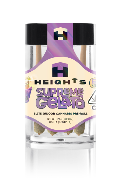 Photograph of product: Heights | Supreme Gelato | Preroll 5 Pack | 2.5g