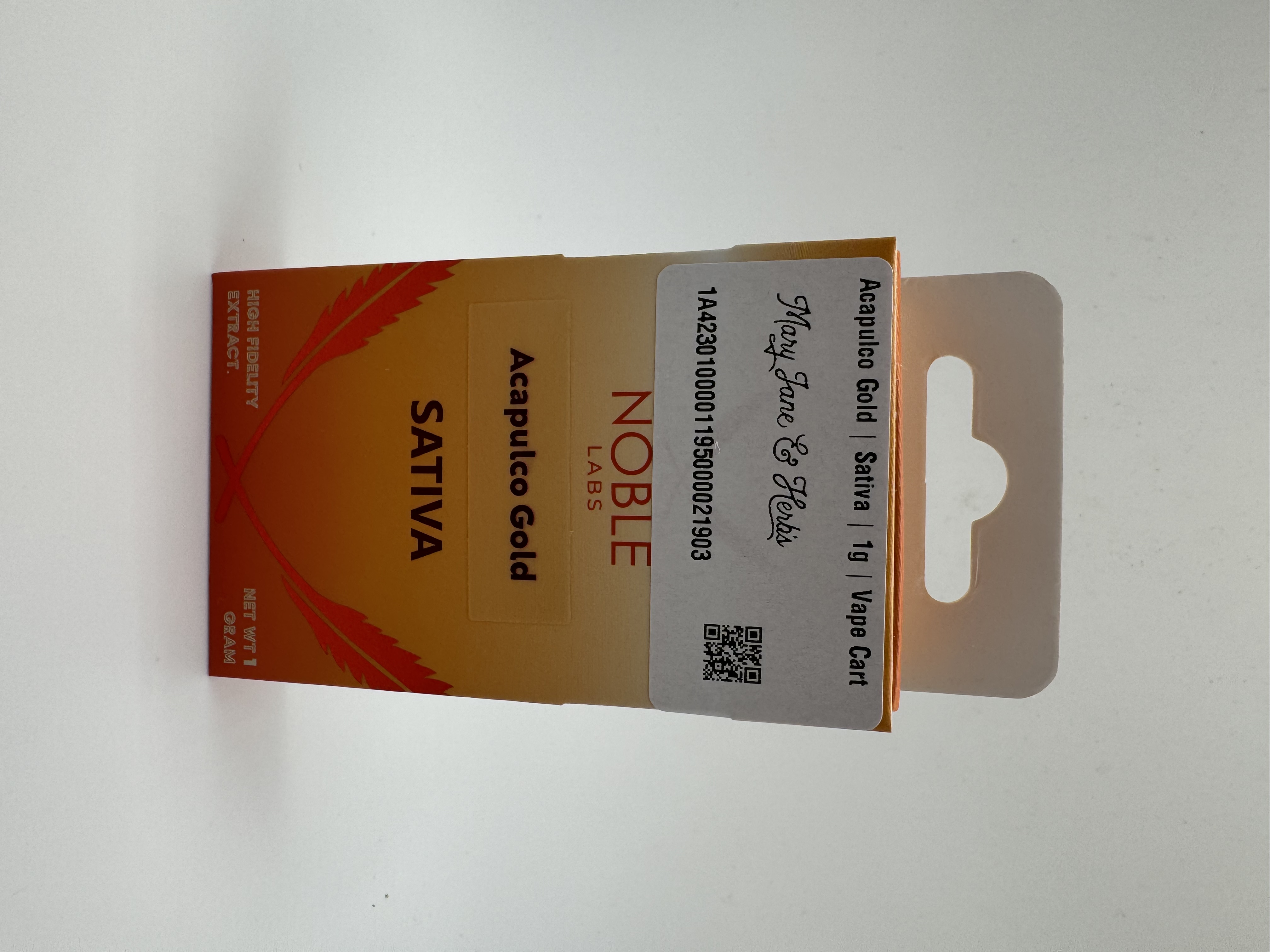 Photograph of product: Acapulco Gold | Oui'd Vape Cart