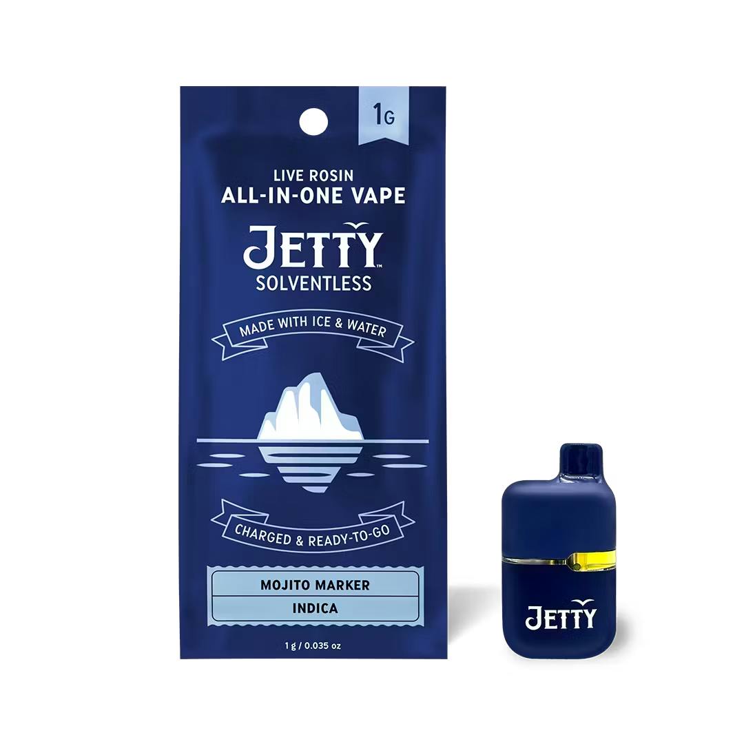 Photograph of product: Jetty | Mojito Marker Live Rosin | Disposable Vape | 1g