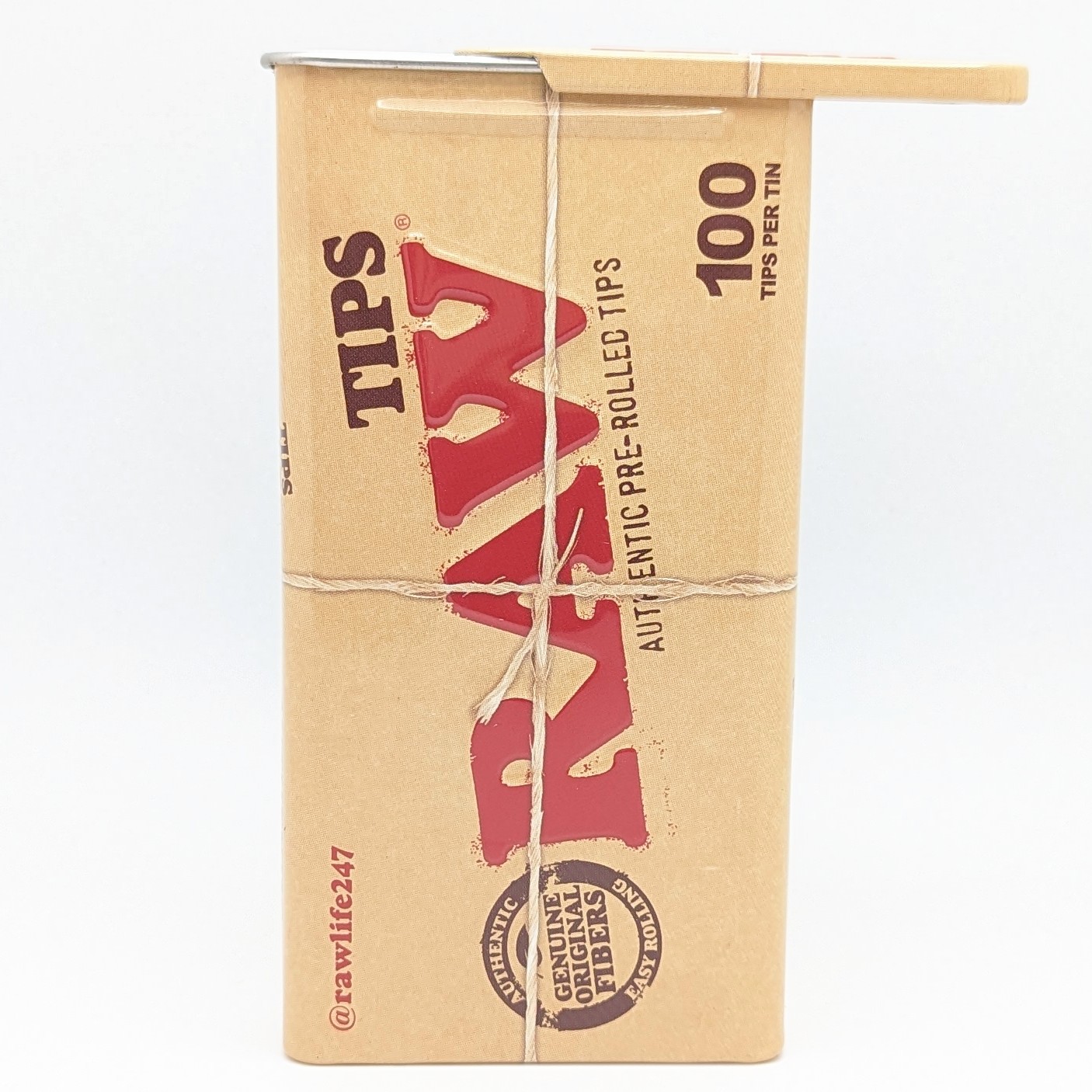 Photograph of product: RAW Tips Original 100pk Tin