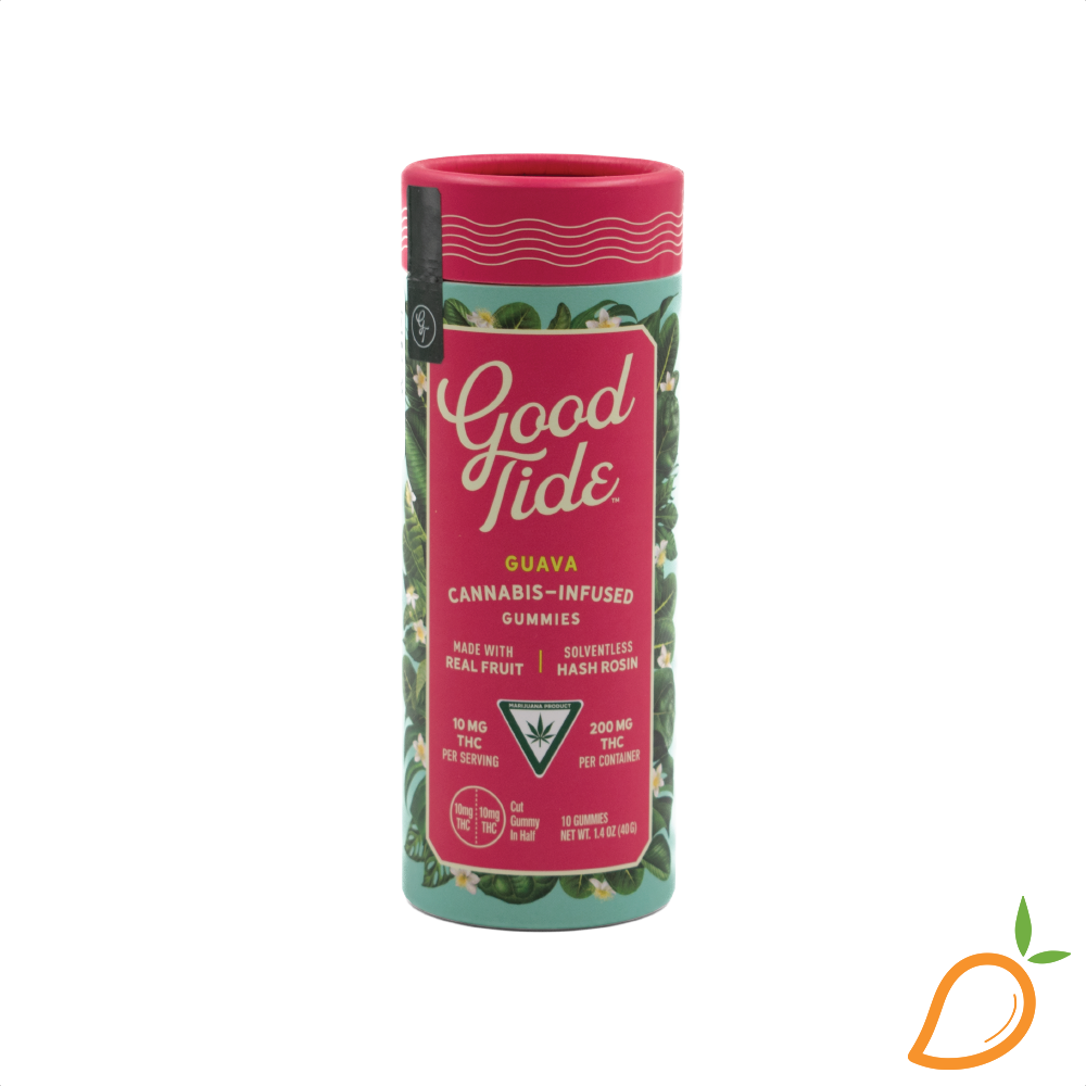 Photograph of product: 200mg Guava Live Rosin Gummies Good Tide