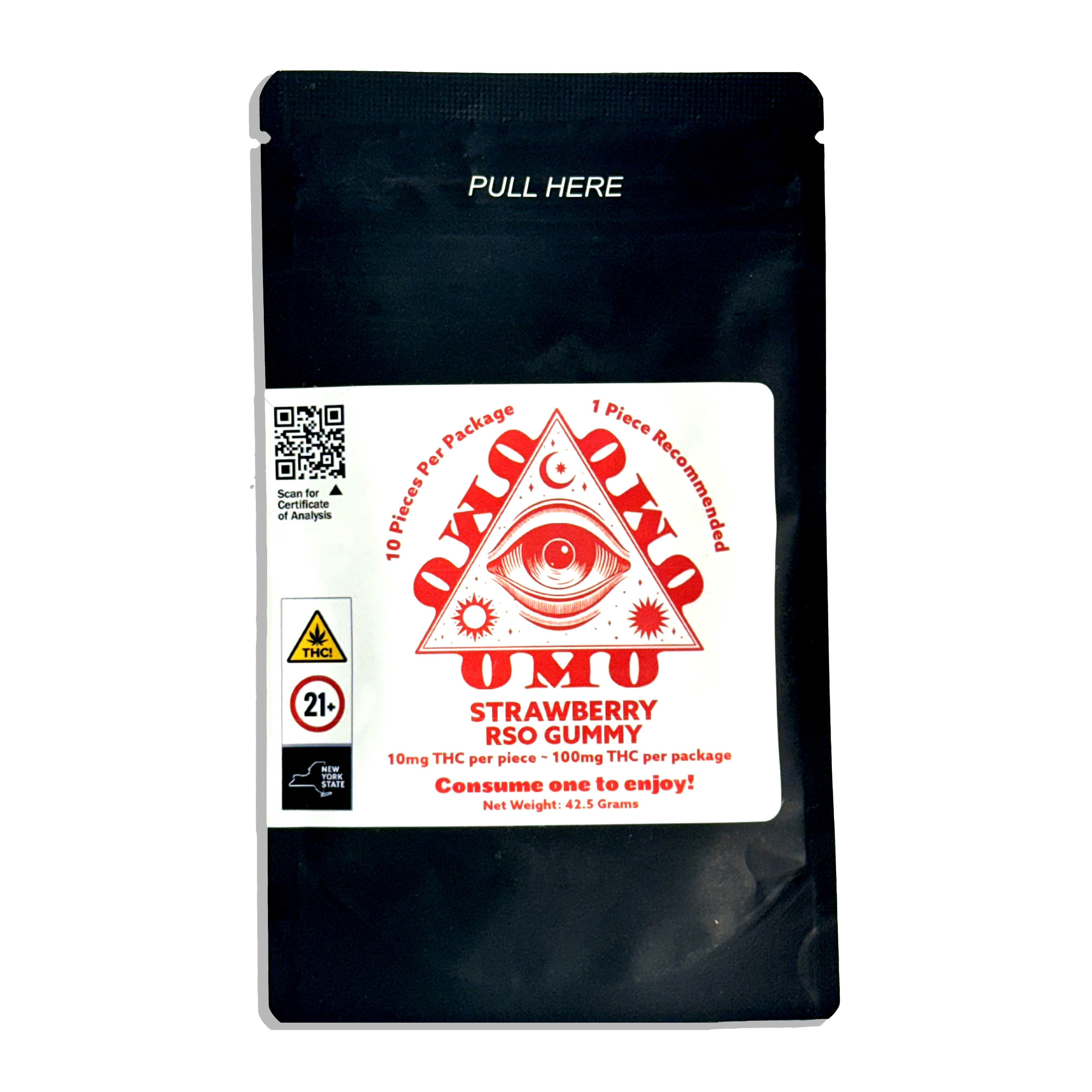 Photograph of product: OMO | Strawberry RSO Gummy | 100mg