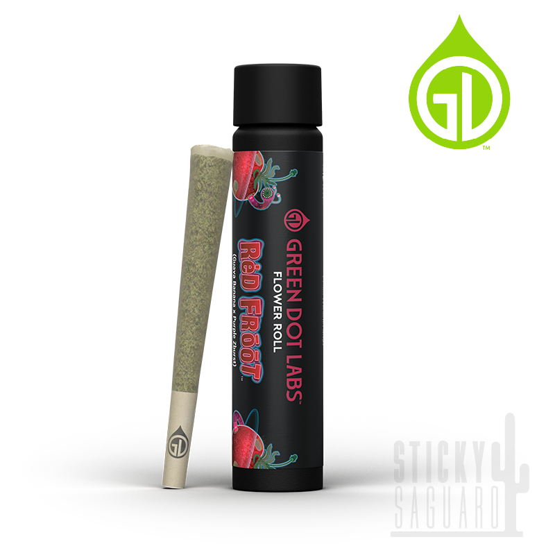 Photograph of product: Green Dot Labs Pre-Roll Red Froot (H) 1g