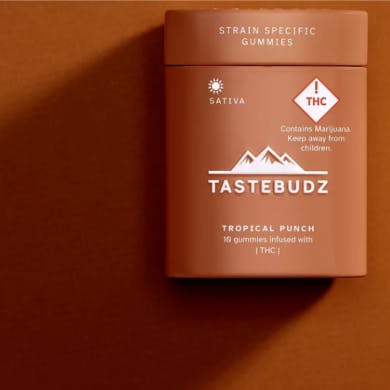 Photograph of product: Tastebudz Tropical Punch Rosin Gummies 100mg {Oui'd}