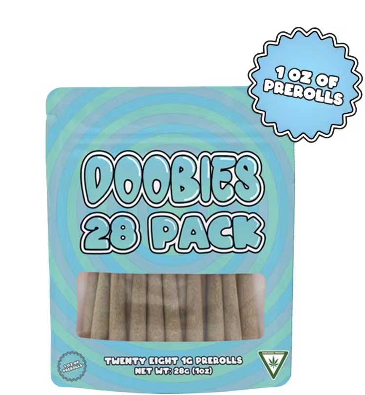 Photograph of product: Doobies - 28g Preroll Prepack - Purple Crack Rocks