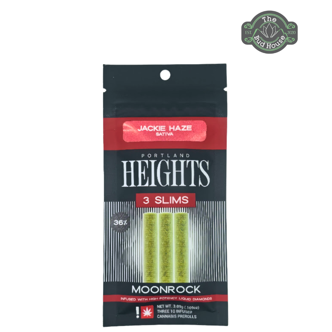 Photograph of product: Portland Heights Slims 3pk JACKIE HAZE 1g Infused Pre-Rolls