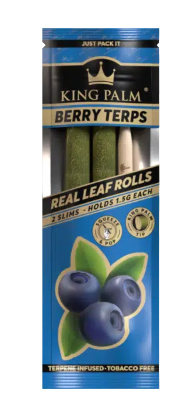 Photograph of product: King Palm Slim Berry Terps Flavored Wraps 2pk