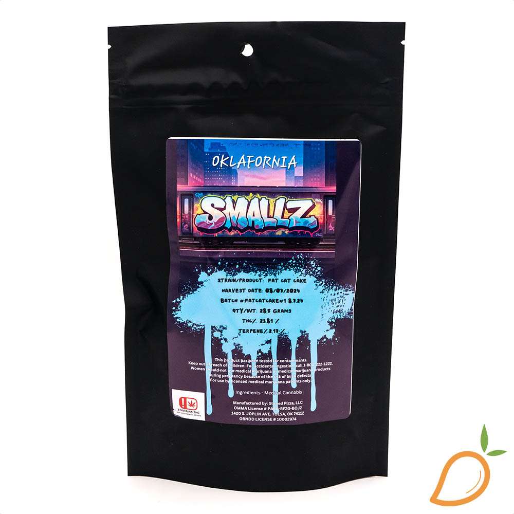 Photograph of product: 28g Runtz Layer Cake Prepackaged Flower Oklafornia
