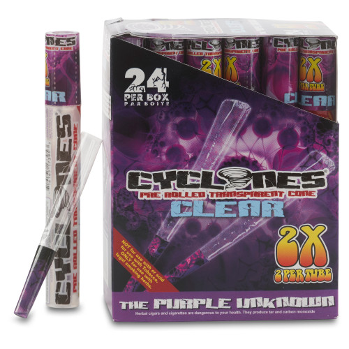 Photograph of Product: Cyclones Clear Cones The Purple Unknown