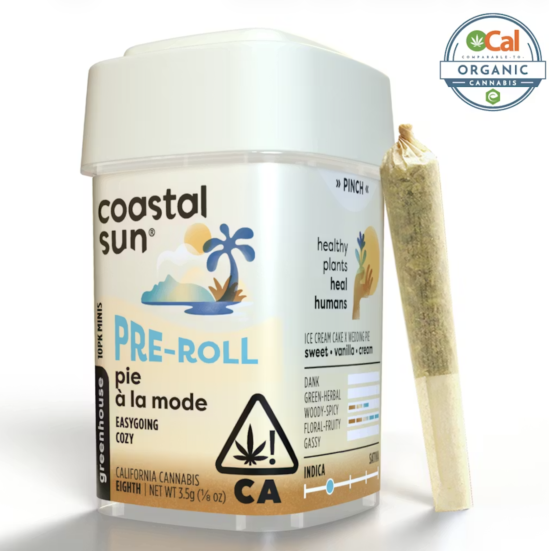 Photograph of product: Coastal Sun Greenhouse PREROLLS 10pk 3.5g - Pie a la Mode (I)