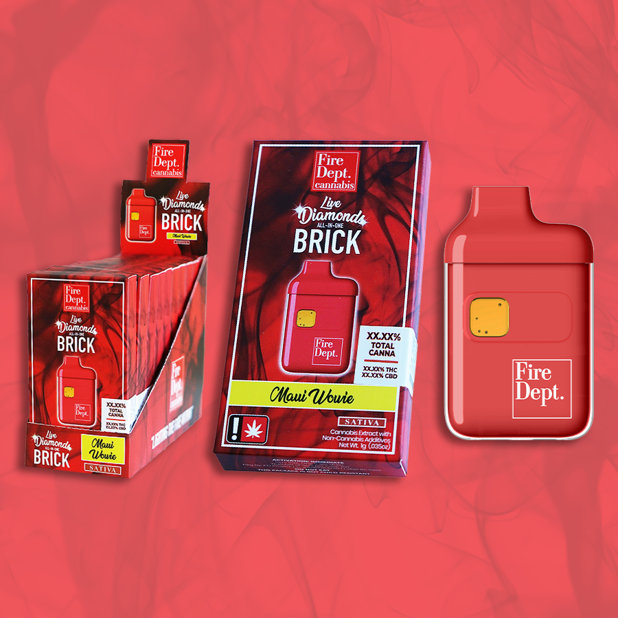 Photograph of product: Fire Dept. | Live Resin Disposable | Maui Wowie