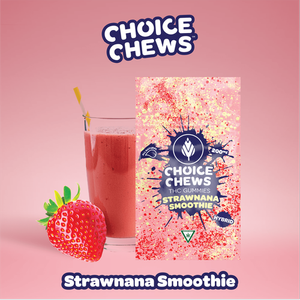 Photograph of product: Choice Chews 200MG Gummies Strawnana Smoothie
