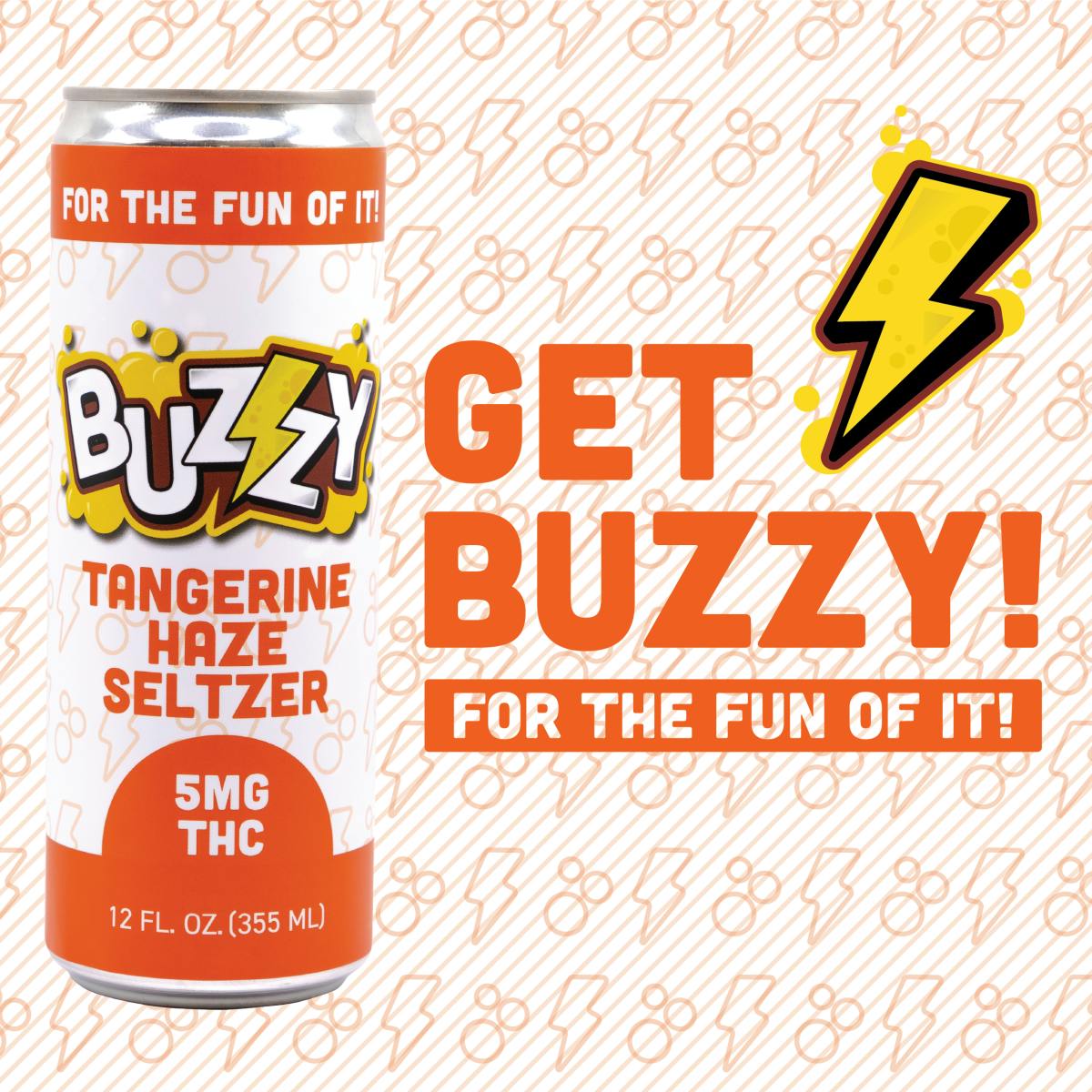 Photograph of product: Buzzy Tangerine Haze | 5mg Seltzer | Novel Beverage Co.