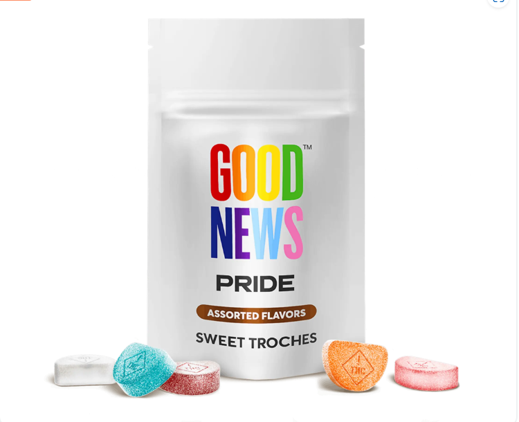 Photograph of product: Good News Assorted Flavors (S) Sweet Troches 10mg (10pk)