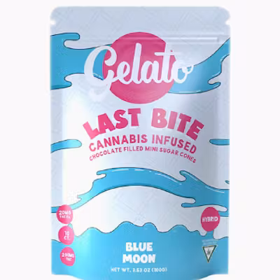 Photograph of product: GELATO LAST BITES | Edible | Blue Moon Sugar Cone | 200mg